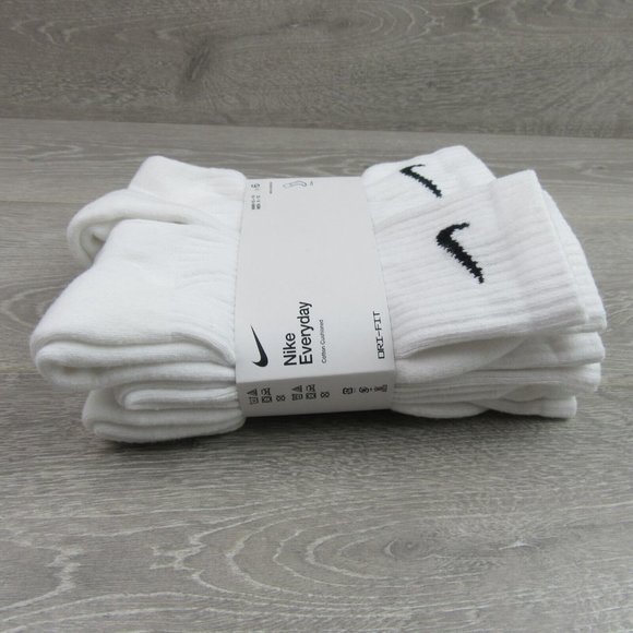 Nike Everyday Cushion Crew Socks White 6 Pack Mens Size 8-12 NEW - Picture 4 of 8